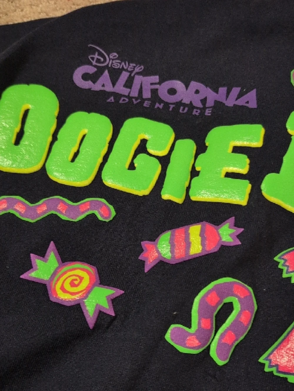 Disneyland California Oogie Boogie Bash 2025 Black Neon-Print Spirit Jersey - Picture 6 of 8